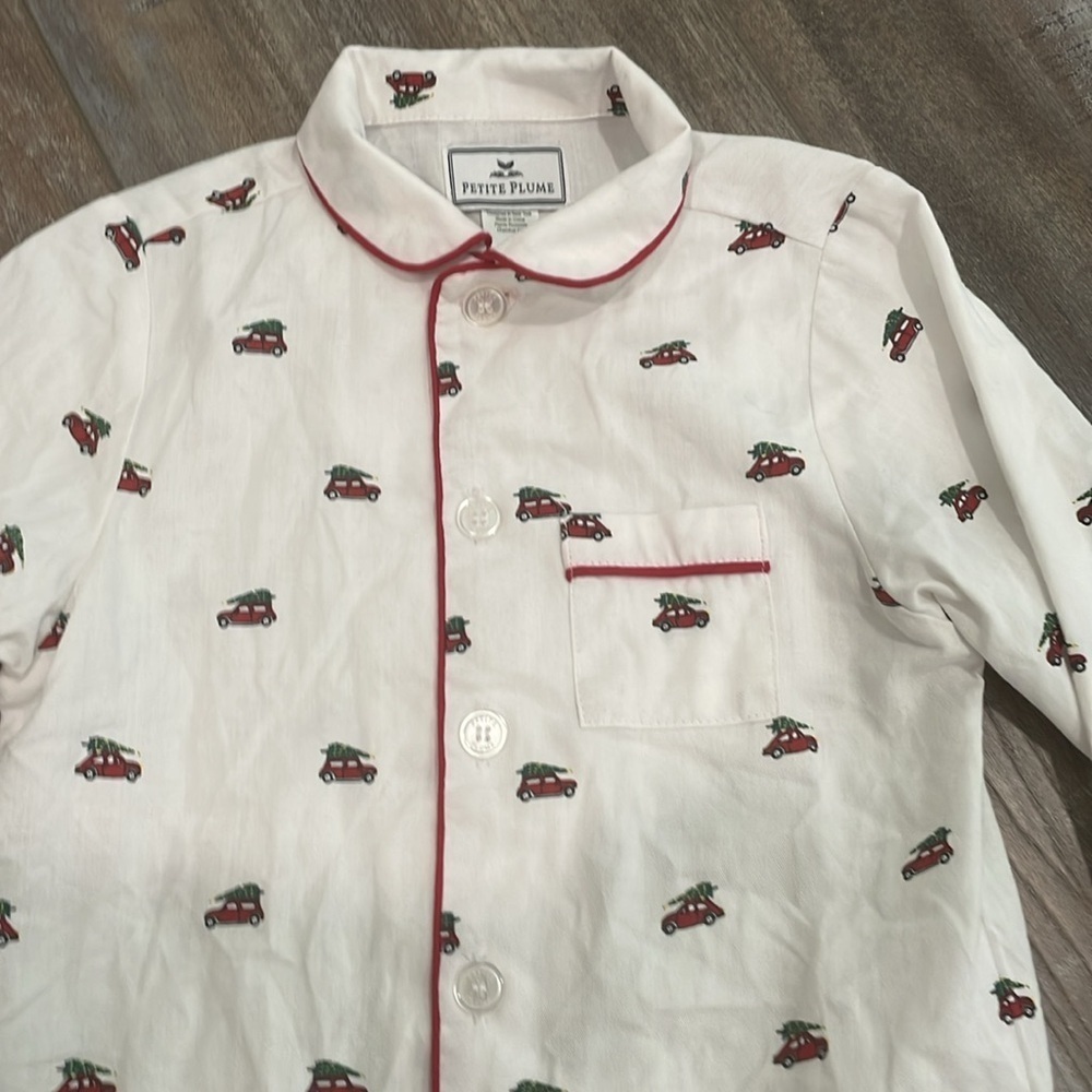 Petite Plume Christmas Pajama Top - size 4 - Picture 3 of 7